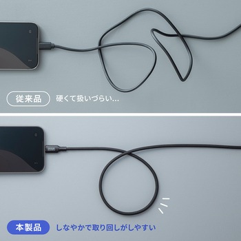 USB TypeCケーブル_USB2.0_PD240W対応 サンワサプライ