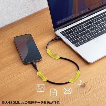 USB TypeCケーブル_USB2.0_PD240W対応 サンワサプライ