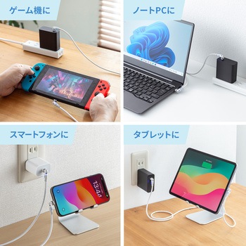 USB TypeCケーブル_USB2.0_回転 サンワサプライ