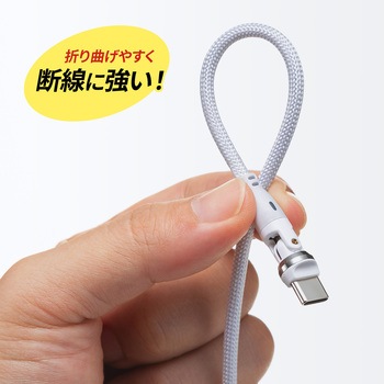 USB TypeCケーブル_USB2.0_回転 サンワサプライ