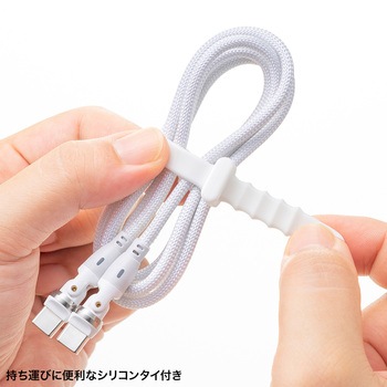 USB TypeCケーブル_USB2.0_回転 サンワサプライ