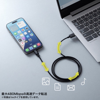 USB TypeC-Aケーブル_USB2.0 サンワサプライ