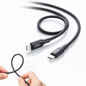 USB TypeCケーブル_USB2.0_PD240W対応 サンワサプライ