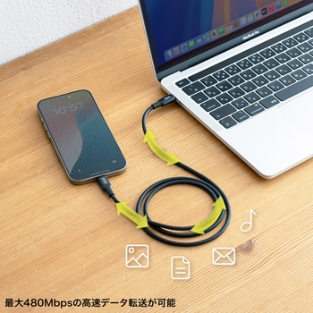 USB TypeCケーブル_USB2.0_PD240W対応 サンワサプライ