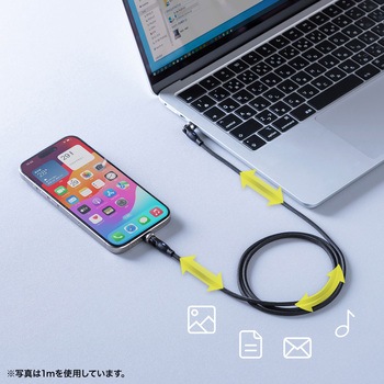 USB TypeCケーブル_USB2.0_回転 サンワサプライ