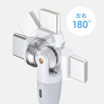 USB TypeCケーブル_USB2.0_回転 サンワサプライ