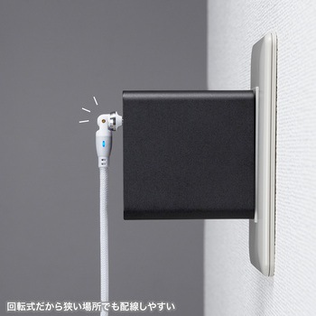 USB TypeCケーブル_USB2.0_回転 サンワサプライ