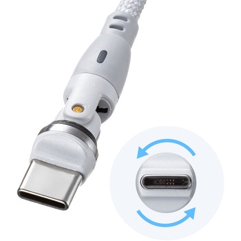 USB TypeCケーブル_USB2.0_回転 サンワサプライ