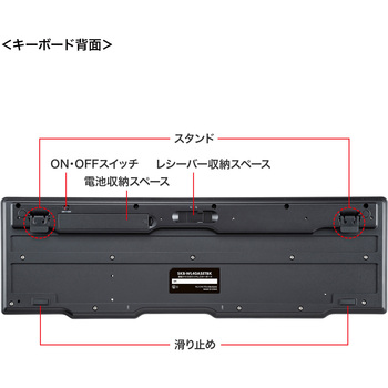 キーボード_ワイヤレス_USB(静音/マウス付き) サンワサプライ
