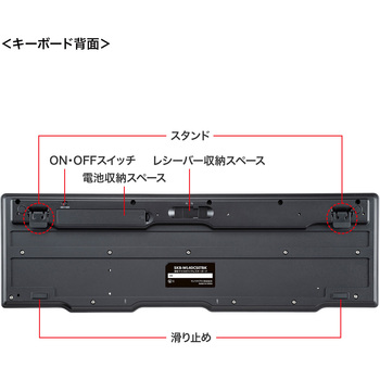 キーボード_ワイヤレス_USB TypeC(静音/マウス付き) サンワサプライ