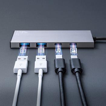 USBハブ_USB TypeC サンワサプライ