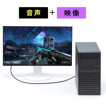 DisplayPortケーブル_Ver2.1_80Gbps転送対応 サンワサプライ
