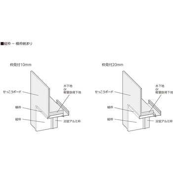 浴室開口枠 3方枠セット FSタイプ 単品 フクビ化学