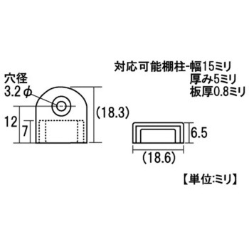 モリギン ステンレス棚柱用 エンドキャップ ACE(エース)