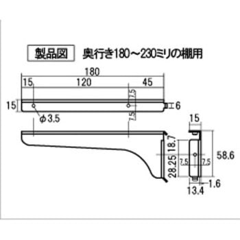 モリギン ステンレス棚柱用ブラケット ACE(エース、旧モリギン)