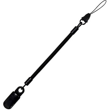 コイルストラップ 最大伸55cm 樹脂クリップ 伸びるくん