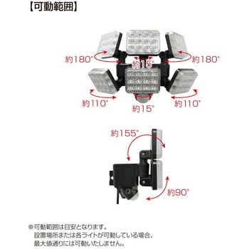 DLA-10T600 LEDセンサーライト 6灯式 極 1個 DAISHIN(大進) 【通販