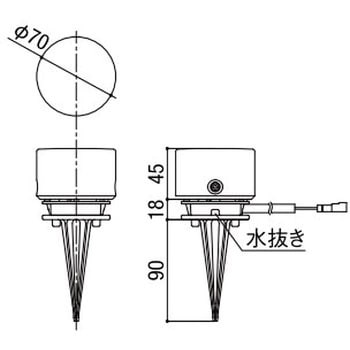 グラスフロアライト 丸形スパイクタイプ TOEX(LIXIL)