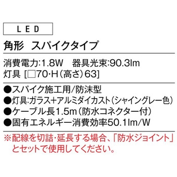 グラスフロアライト 角形スパイクタイプ TOEX(LIXIL)