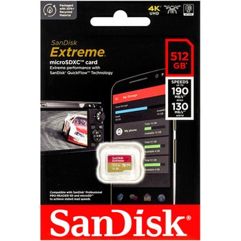 SanDisk 512GB UHS-I Class 10 U3 microSDX