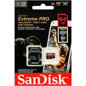 SDSQXCU-064G-GN6MA microSDXCカード 64GB Extreme PRO UHS-1 U3 