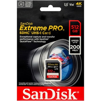SDSDXXD-512G-GN4IN SDXCカード 512GB Extreme PRO UHS-1 U3 V30 ...