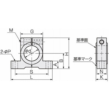ベアリングホルダ ミヨシブロック UPA型(汎用型・割り締め) UPA-512 三好キカイ