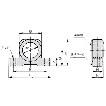ベアリングホルダ ミヨシブロック URA型(固定型・圧入) URA-514 三好キカイ