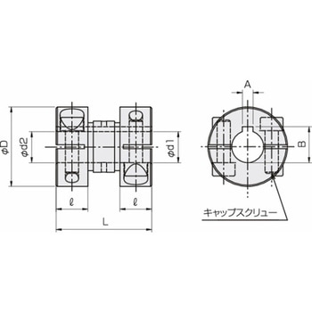 カップリング ゼロカップ(キー溝付タイプ) ZA-KN・Z-K・Z-KN Z-20KN 三好キカイ