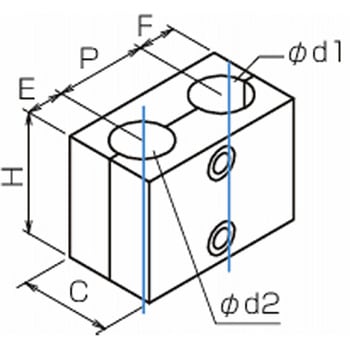 マルパイジョン(同径) 二ツ割り平行二軸穴 408 PJ408 三好キカイ(旧:三好パイジョン)