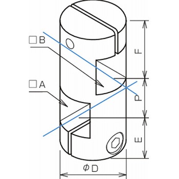 カクパイジョン 角・角タイプクロス90°穴 SQ-200 SQ06-200 三好キカイ