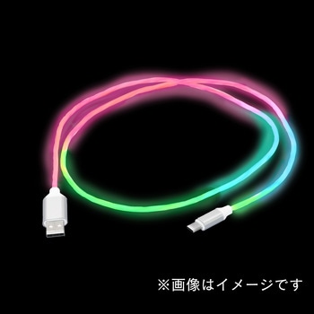 スマートフォン用USBケーブル Type-A to Type-C 発光白 bitstrong