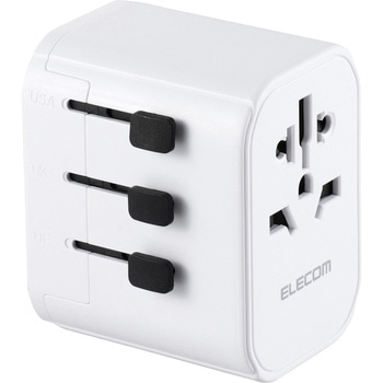 変換アダプター 海外 (コンセントプラグ A/BF/O/SEタイプ) (出力 A/BF/O/Cタイプ×1 USB-A×2 Type-C×1) エレコム