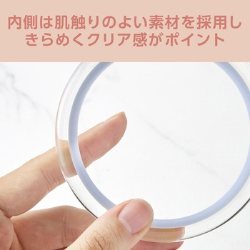 スマホ ハンドストラップ 手首 クリアタイプ カラビナリング 1口穴 ストラップホルダーシート付 &me - エレコム