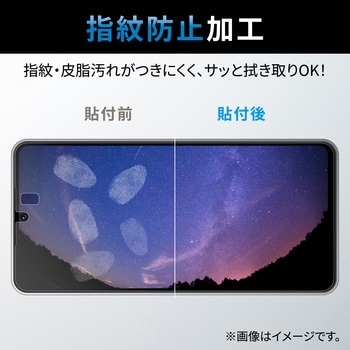 AQUOS R7 SH-52C ガラスフィルム 高透明 ブルーライトカット 強化ガラス エレコム