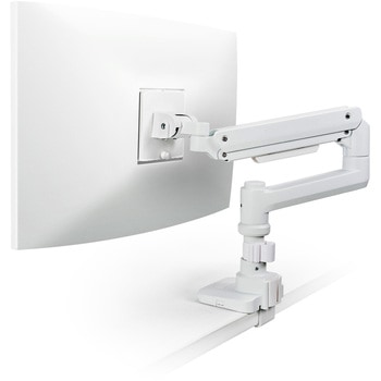 モニターアーム ロング シングル 支柱付 高耐荷重 ガススプリング式 【VESA規格対応 17～49インチ対応】 エレコム