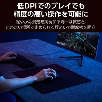 ゲーミング マウスパッド バランスタイプ 中目クロス 表面 ラバーベース 420×460×3mm エレコム