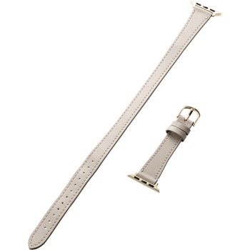 アップルウォッチバンド SE(第2世代/第1世代) Series9/8/7/6/5/4/3/2/1(41 40 38mm) レザー ロングサイズ エレコム
