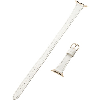 アップルウォッチバンド SE(第2世代/第1世代) Series9/8/7/6/5/4/3/2/1(41 40 38mm) レザー ロングサイズ エレコム