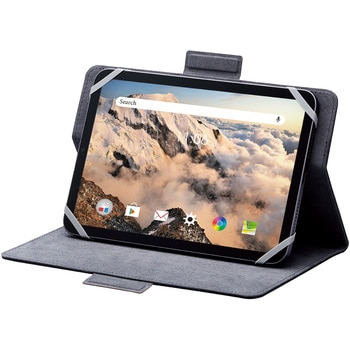 タブレットケース カバー 汎用 7～8.4インチ ソフトレザー 手帳型 マグネット フリーアングル ブラック エレコム