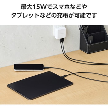 タイプCケーブル (USB A to TypeC) 2本セット 高速データ転送 充電ケーブル 【Type-C機器対応】 エレコム