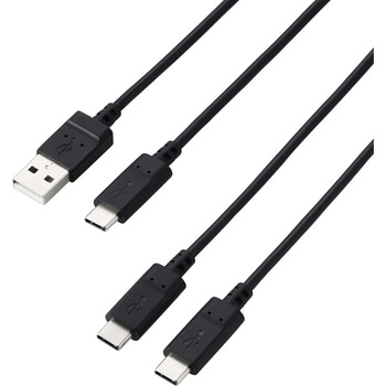 タイプCケーブル 2本セット (USB A to C ×1/USB-C to C ×1) 2m PD 最大60W 【Type-C機器対応】 エレコム