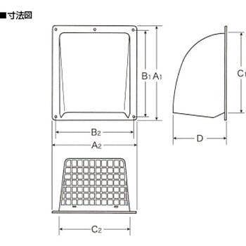 自然換気用フード(樹脂製) 真田化鋼(S・ROSE)