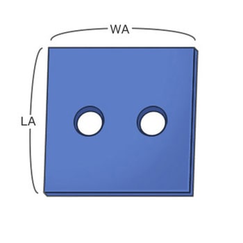 【オーダー】モノマーキャストナイロン( MCナイロン)板_2穴 ノーブランド