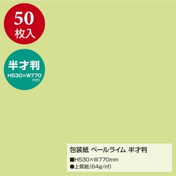 49-1208 無地包装紙 半才判 1包(50枚) ササガワ(包装部) 【通販サイト