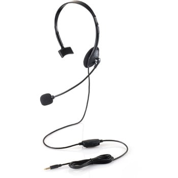 HS-HP01MTBK ヘッドホン ヘッドセット 4極 片耳 無指向性 マイク付き