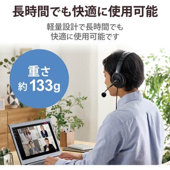 ヘッドホン ヘッドセット マイク付き 有線 Φ3.5mm4極ミニプラグ オーバーヘッドタイプ ミュートスイッチ付き 無指向性 テレワーク WEB会議 オンライン授業 ブラック エレコム