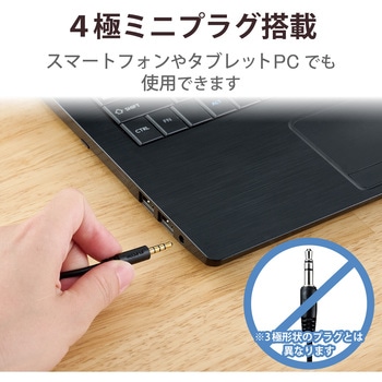 ヘッドホン ヘッドセット マイク付き 有線 Φ3.5mm4極ミニプラグ オーバーヘッドタイプ ミュートスイッチ付き 無指向性 テレワーク WEB会議 オンライン授業 ブラック エレコム
