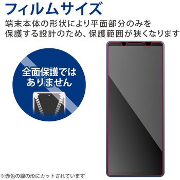 Xperia 5 IV (SO-54C/SOG09) ガラスフィルム 高透明 ブルーライトカット 強化ガラス 表面硬度10H 指紋防止 エレコム