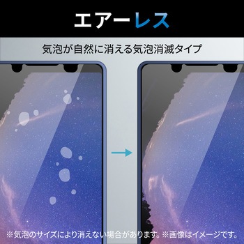 Xperia 5 IV (SO-54C/SOG09) ガラスフィルム 高透明 ブルーライトカット 強化ガラス 表面硬度10H 指紋防止 エレコム